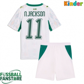 Senegal Nicolas Jackson #11 Replik Heimtrikot Kinder WM 2026 Kurzarm (+ Kurze Hosen)